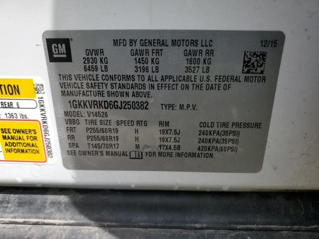 2016 GMC ACADIA SLT - 1GKKVRKD6GJ250382