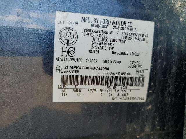 2019 FORD EDGE SE 2FMPK4G98KBC52080
