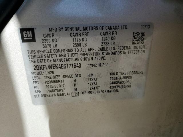 2014 GMC TERRAIN SL - 2GKFLWEK4E6171643