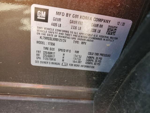 2021 CHEVROLET TRAILBLAZE KL79MSSLXMB125724