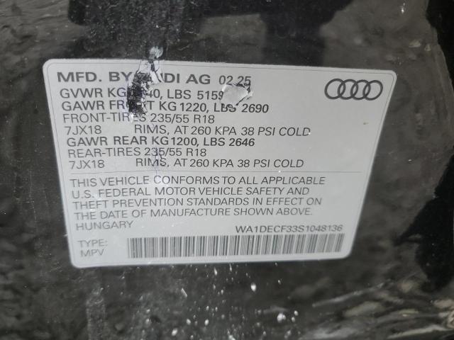 2025 AUDI Q3 PREMIUM WA1DECF33S1048136
