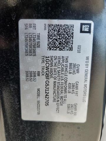 2018 CHEVROLET EXPRESS G2 - 1GCWGBFG5J1242705
