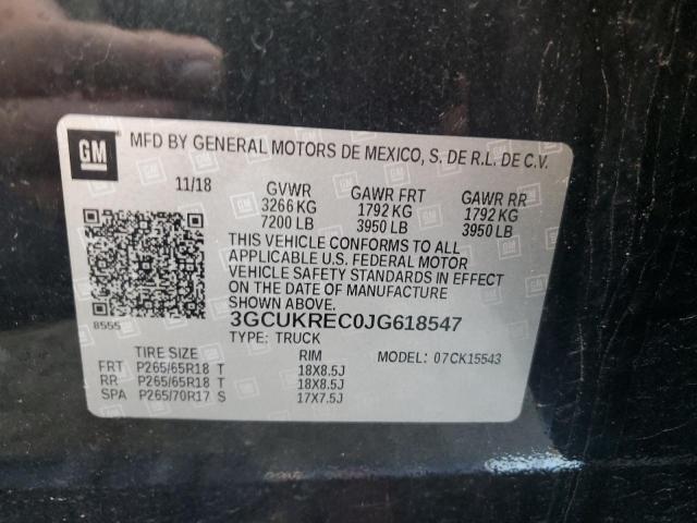 2018 CHEVROLET SILVERADO - 3GCUKREC0JG618547