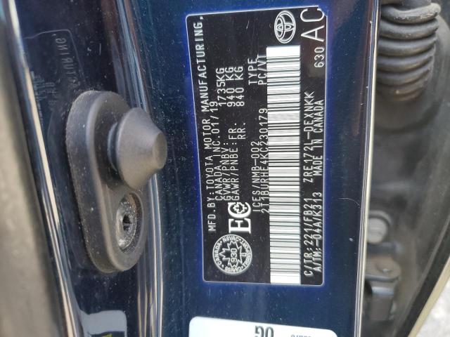 2019 TOYOTA COROLLA L - 2T1BURHE4KC230179