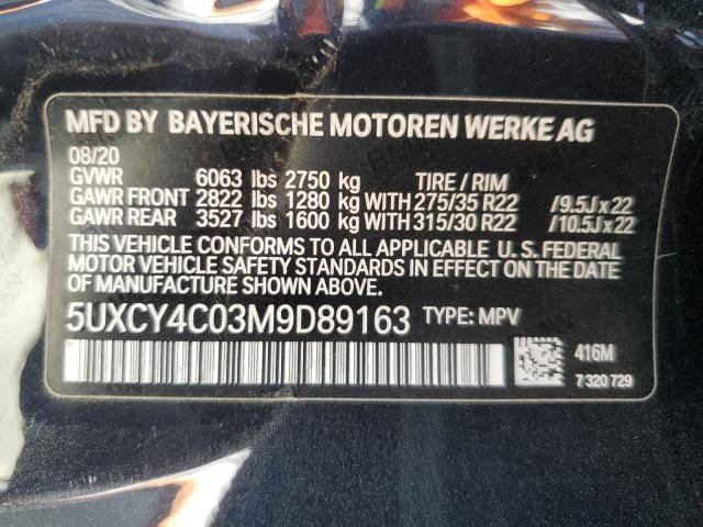 2021 BMW X6 SDRIVE 5UXCY4C03M9D89163