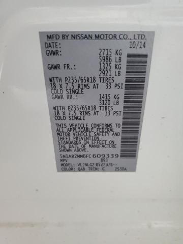 2015 NISSAN PATHFINDER - 5N1AR2MM6FC609339