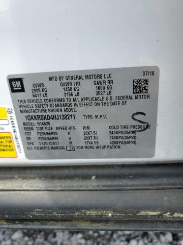 2017 GMC ACADIA LIM 1GKKRSKD4HJ138211