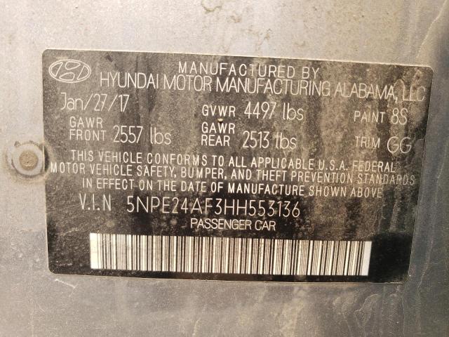 2017 HYUNDAI SONATA SE - 5NPE24AF3HH553136