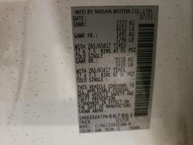 2023 NISSAN FRONTIER S - 1N6ED1EK7PN667863