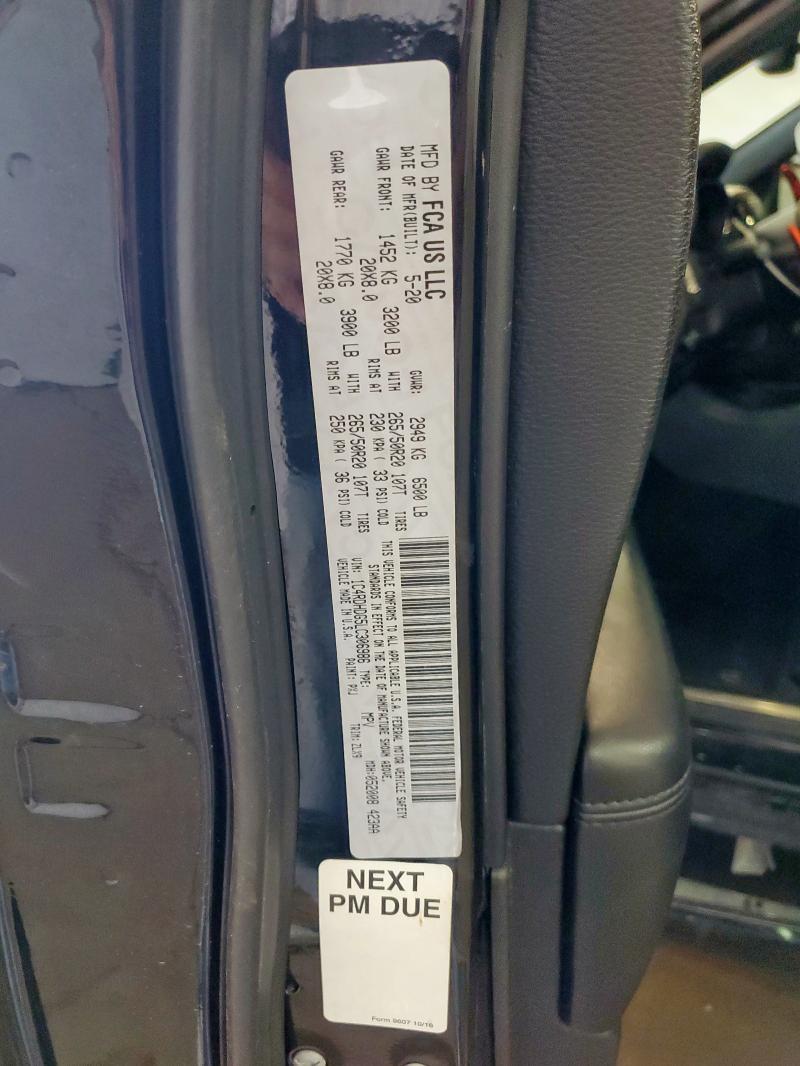 2020 DODGE DURANGO GT 1C4RDHDG5LC306986