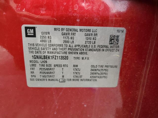 2015 CHEVROLET EQUINOX - 1GNALBEK1FZ113520