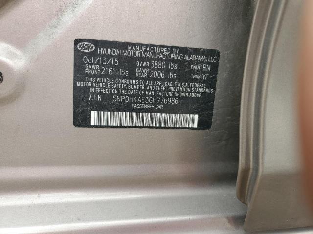 5NPDH4AE3GH776986 2016 HYUNDAI ELANTRA