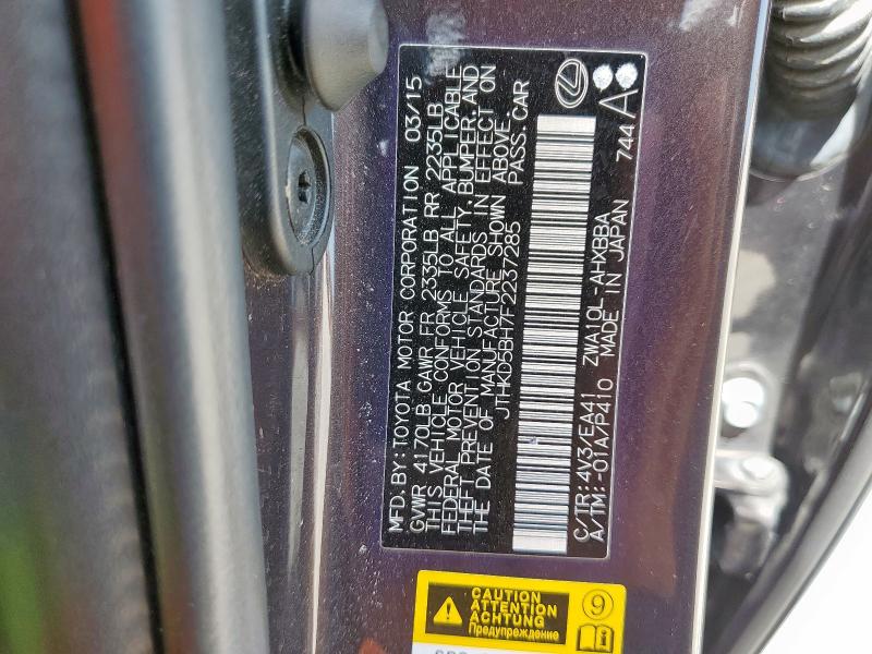 2015 LEXUS CT 200 JTHKD5BH7F2237285