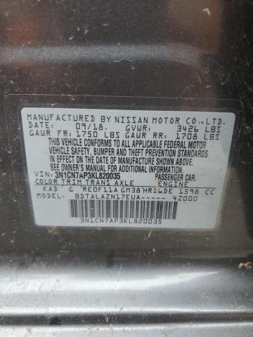 2019 NISSAN VERSA S - 3N1CN7AP3KL820035