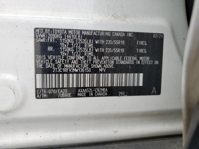 2021 TOYOTA RAV4 XLE P 2T3C1RFV2MW136150