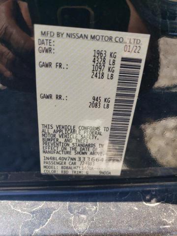 2022 NISSAN ALTIMA SV - 1N4BL4DV7NN333664