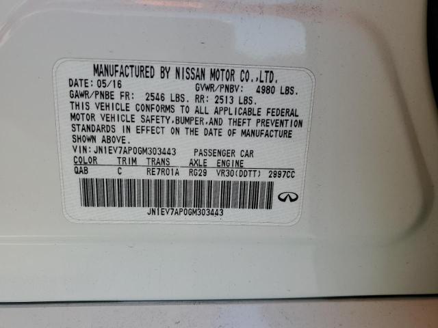 2016 INFINITI Q50 PREMIU JN1EV7AP0GM303443