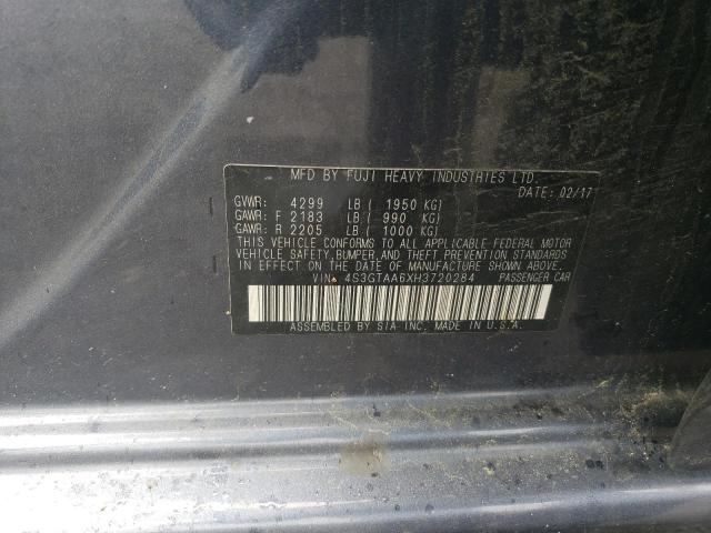 2017 SUBARU IMPREZA 4S3GTAA6XH3720284