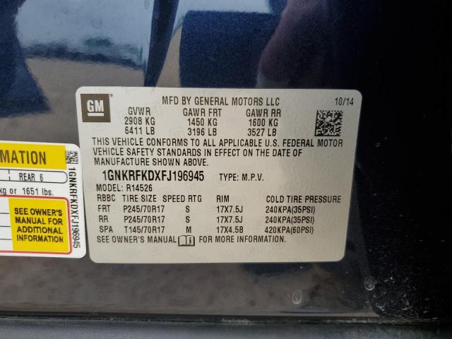 2015 CHEVROLET TRAVERSE L - 1GNKRFKDXFJ196945