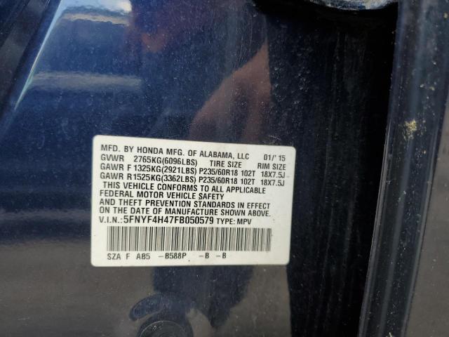 2015 HONDA PILOT EX 5FNYF4H47FB050579