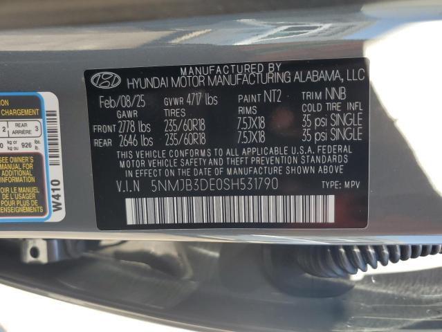 2025 HYUNDAI TUCSON SEL 5NMJB3DE0SH531790