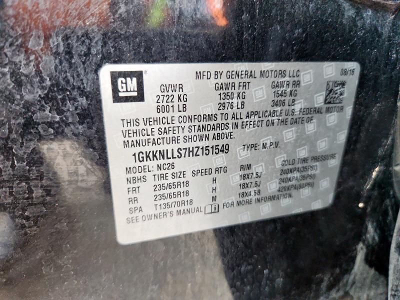 2017 GMC ACADIA SLE - 1GKKNLLS7HZ151549