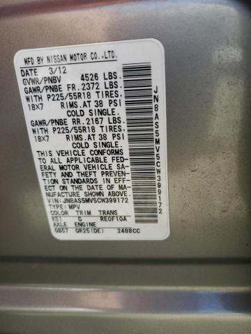 2012 NISSAN ROGUE S - JN8AS5MV5CW399172