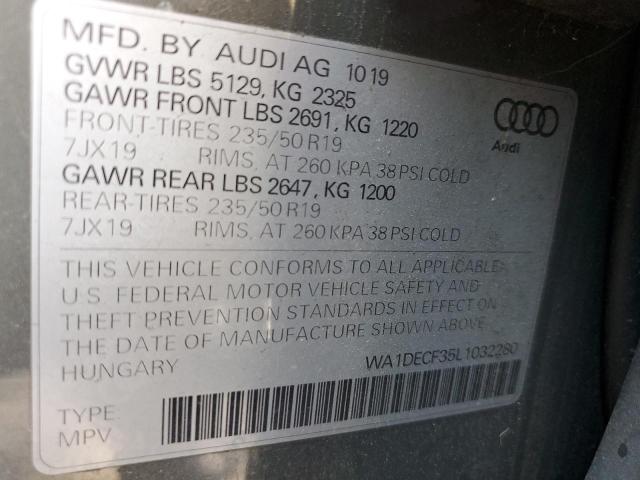2020 AUDI Q3 PREMIUM WA1DECF35L1032280
