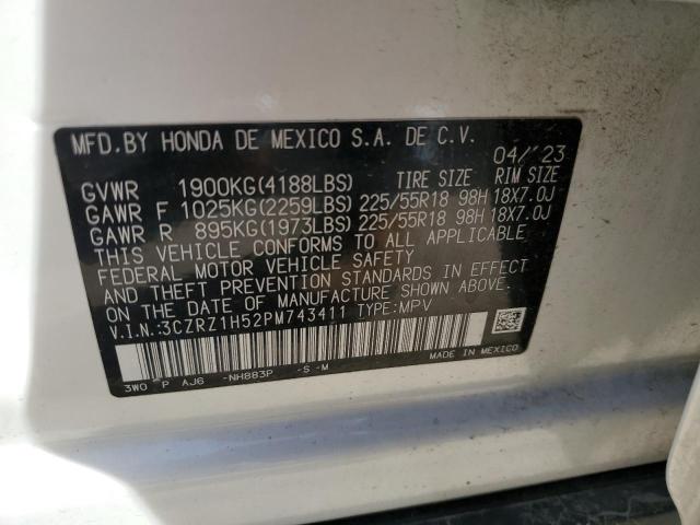 2023 HONDA HR-V SPORT 3CZRZ1H52PM743411