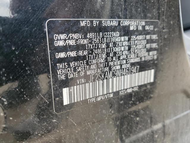 2022 SUBARU FORESTER W JF2SKAMC9NH461947