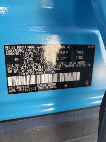 2019 TOYOTA RAV4 XLE - 2T3W1RFV9KC019449