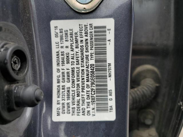 2016 HONDA CIVIC EX - 19XFC2F79GE058420