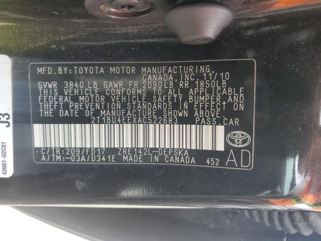 2010 TOYOTA COROLLA BA - 2T1BU4EEXAC522683