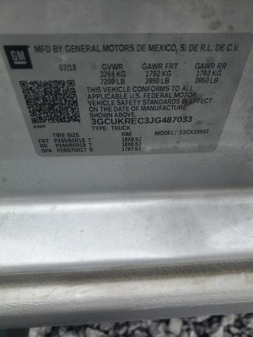 2018 CHEVROLET SILVERADO - 3GCUKREC3JG487033