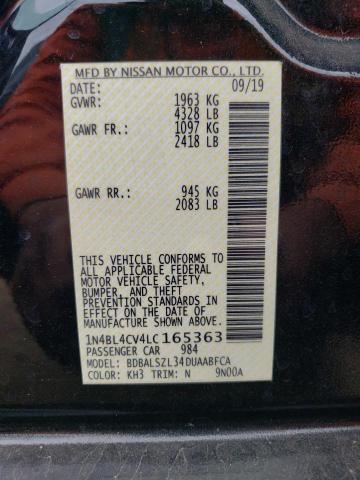 2020 NISSAN ALTIMA SR - 1N4BL4CV4LC165363