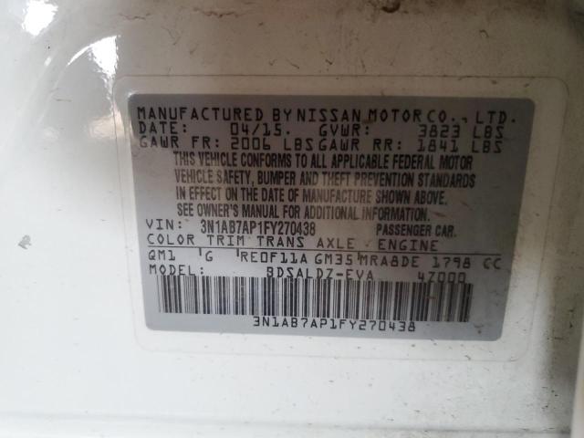 2015 NISSAN SENTRA S - 3N1AB7AP1FY270438