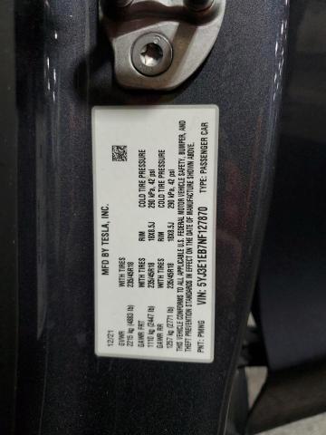 2022 TESLA MODEL 3 - 5YJ3E1EB7NF127870