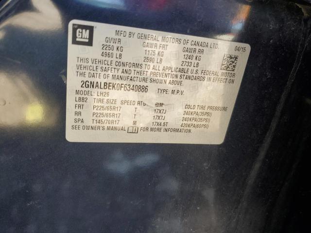 2015 CHEVROLET EQUINOX LT - 2GNALBEK0F6340886