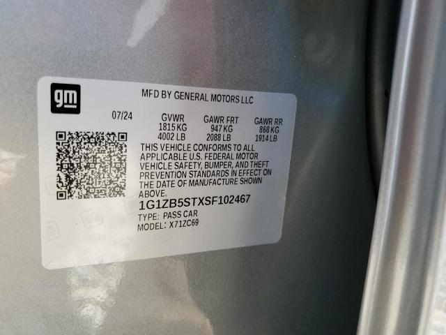 2025 CHEVROLET MALIBU LS 1G1ZB5STXSF102467