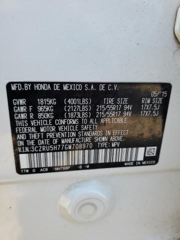 2016 HONDA HR-V EXL - 3CZRU5H77GM708970
