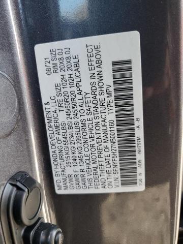 2022 HONDA PILOT SE 5FNYF5H27NB001160