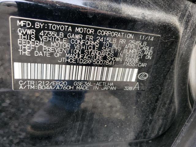 2015 LEXUS IS 350 JTHCE1D2XF5007841