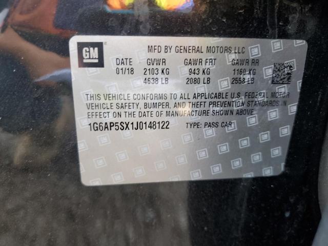 2018 CADILLAC CTS - 1G6AP5SX1J0148122