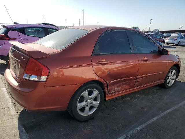 KIA SPECTRA EX 2009 orange sedan 4d gas KNAFE222995027376 photo #4