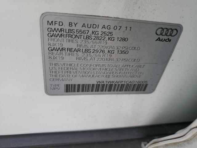 2012 AUDI Q5 PRESTIG - WA1WKAFP1CA016005