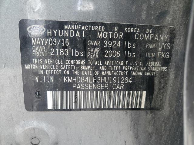 2017 HYUNDAI ELANTRA SE - KMHD84LF3HU191284