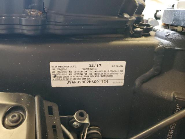 2017 YAMAHA YZFR6 JYARJ28E2HA001734