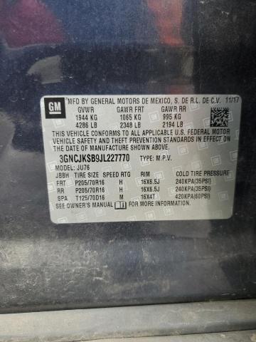 2018 CHEVROLET TRAX LS - 3GNCJKSB9JL227770
