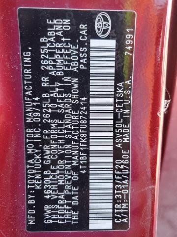 2015 TOYOTA CAMRY LE - 4T1BF1FK8FU872414