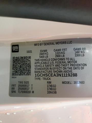 2022 CHEVROLET COLORADO L - 1GCHSCEA3N1119288